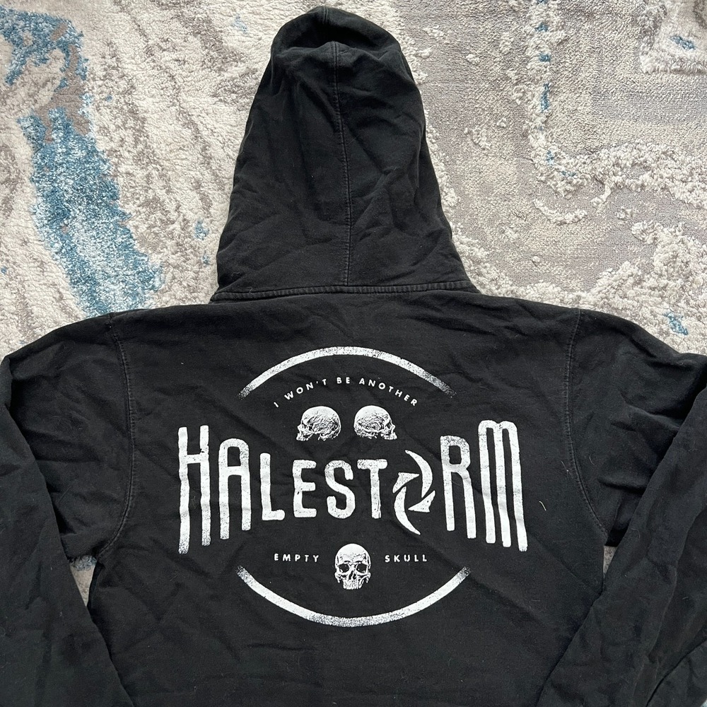 VTG Y2K Halestorm Full Zip Hoodie Men's Size Small Metal Band Tour Music Rock